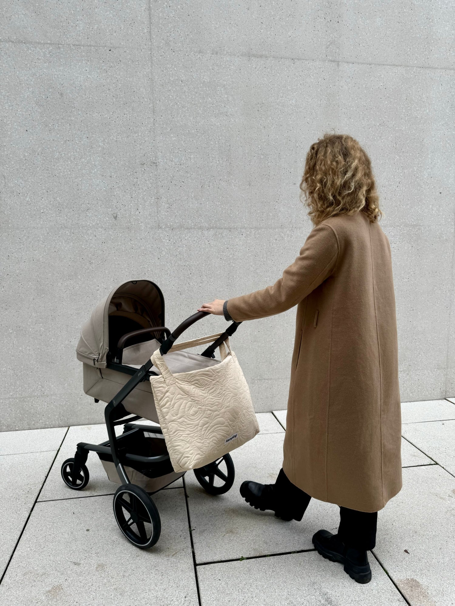 Mom-Bag / Weekender - Beige Swirl