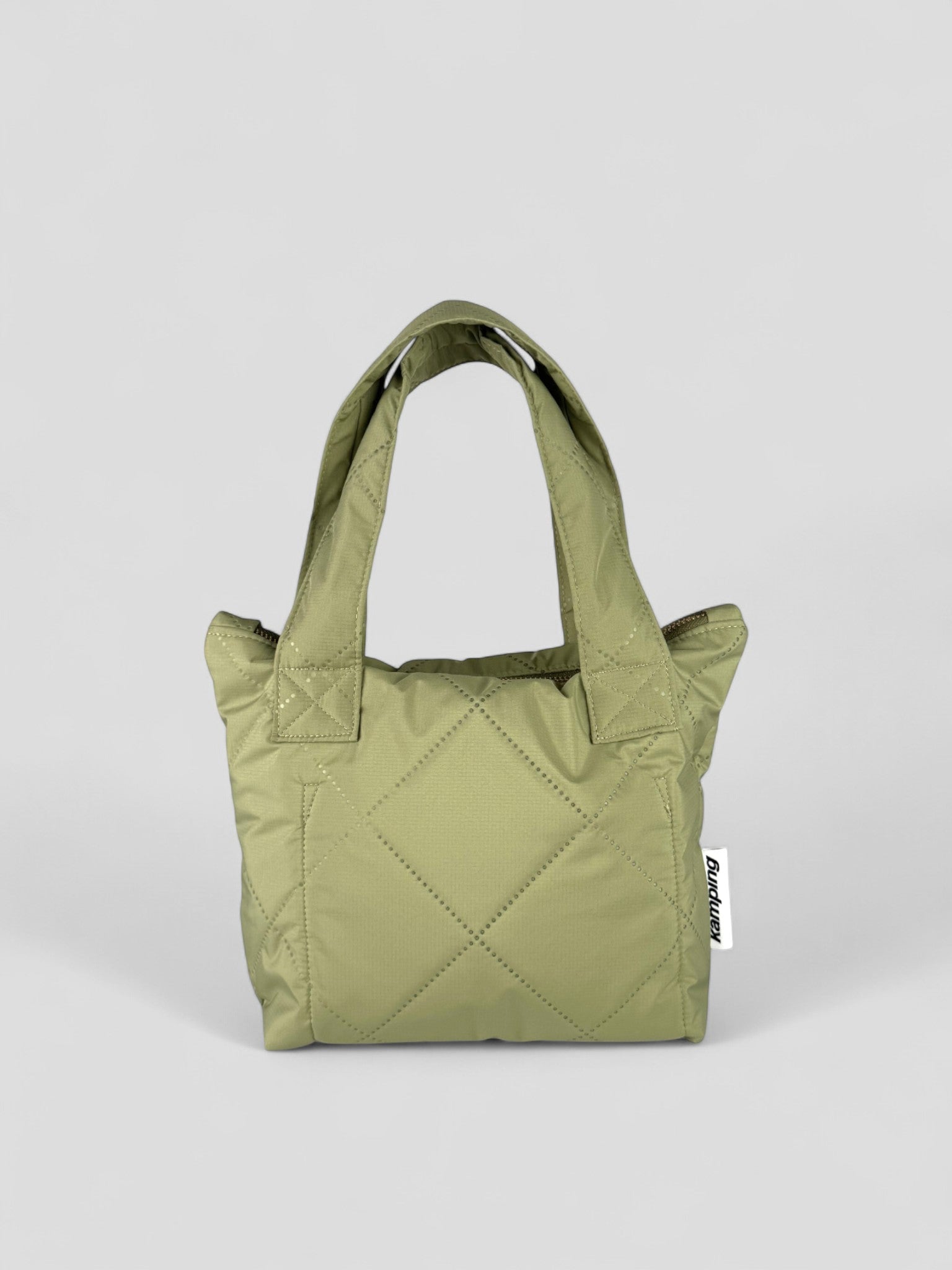 Kamping Studios kleine Umhängetasche in Matcha Grün, Produktfoto, Rückseite