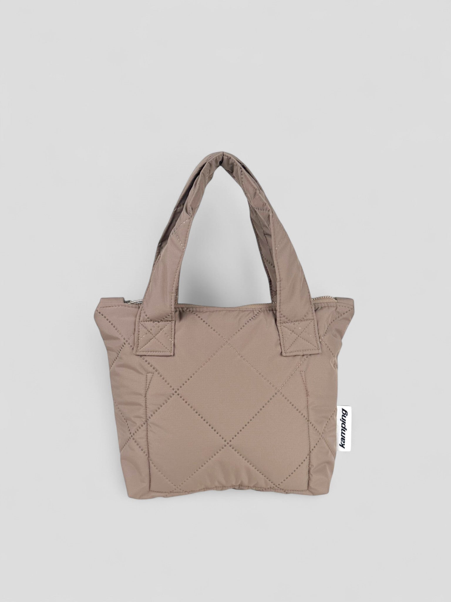 Kamping Studios kleine Umhängetasche in Beige, Produktfoto, Rückseite