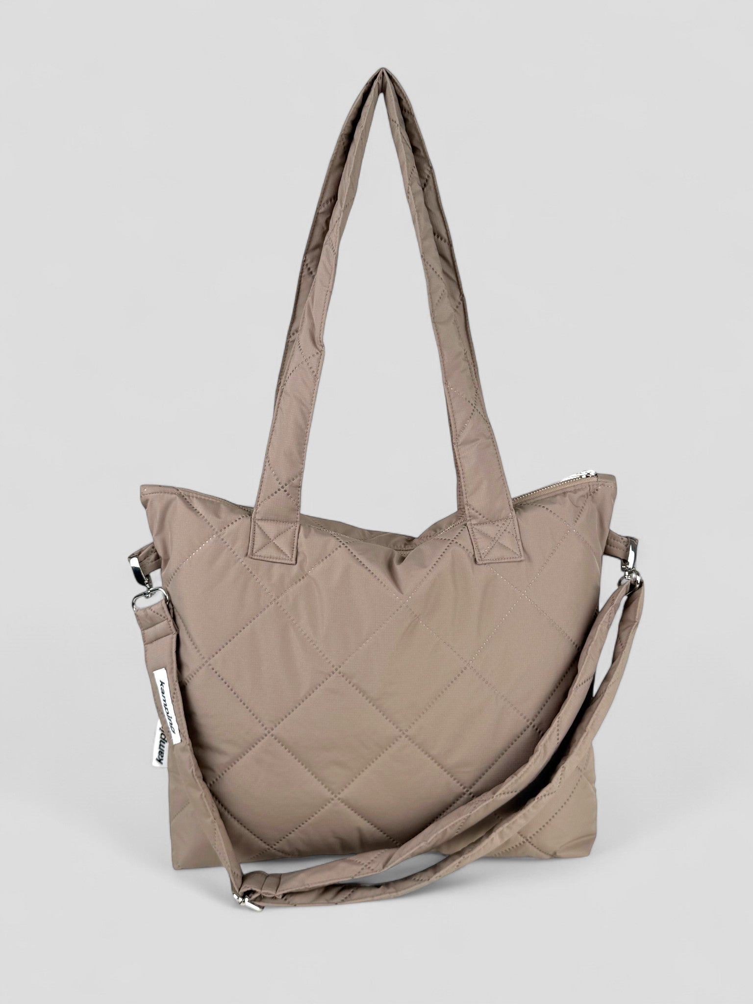 Kamping Studios Everyday-Stepptasche, beige, Produktfoto, Vorderansicht mit Gurt