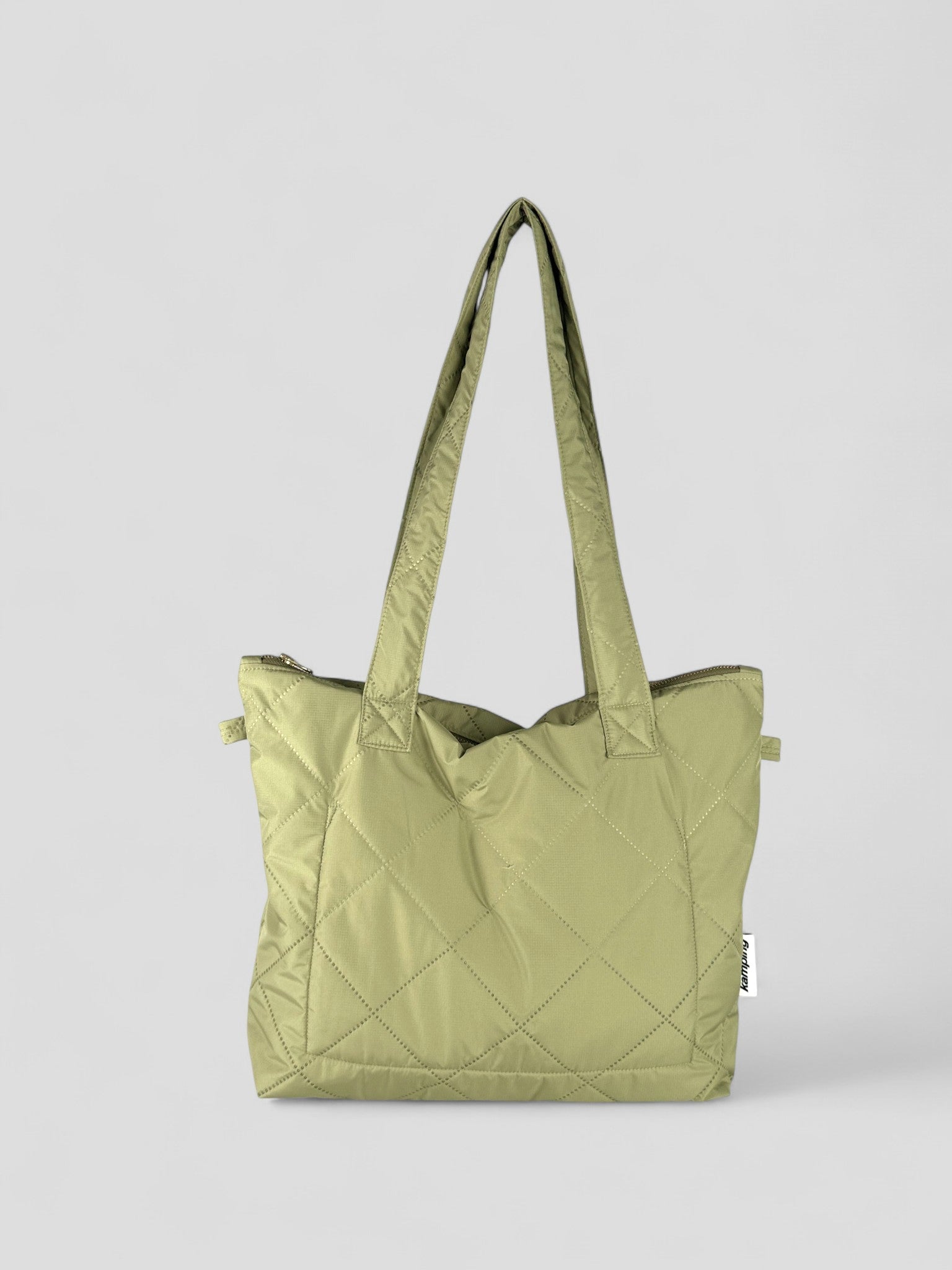 Kamping Studios Everyday-Stepptasche in Matcha-Gruen, Produktfoto, Rückseite