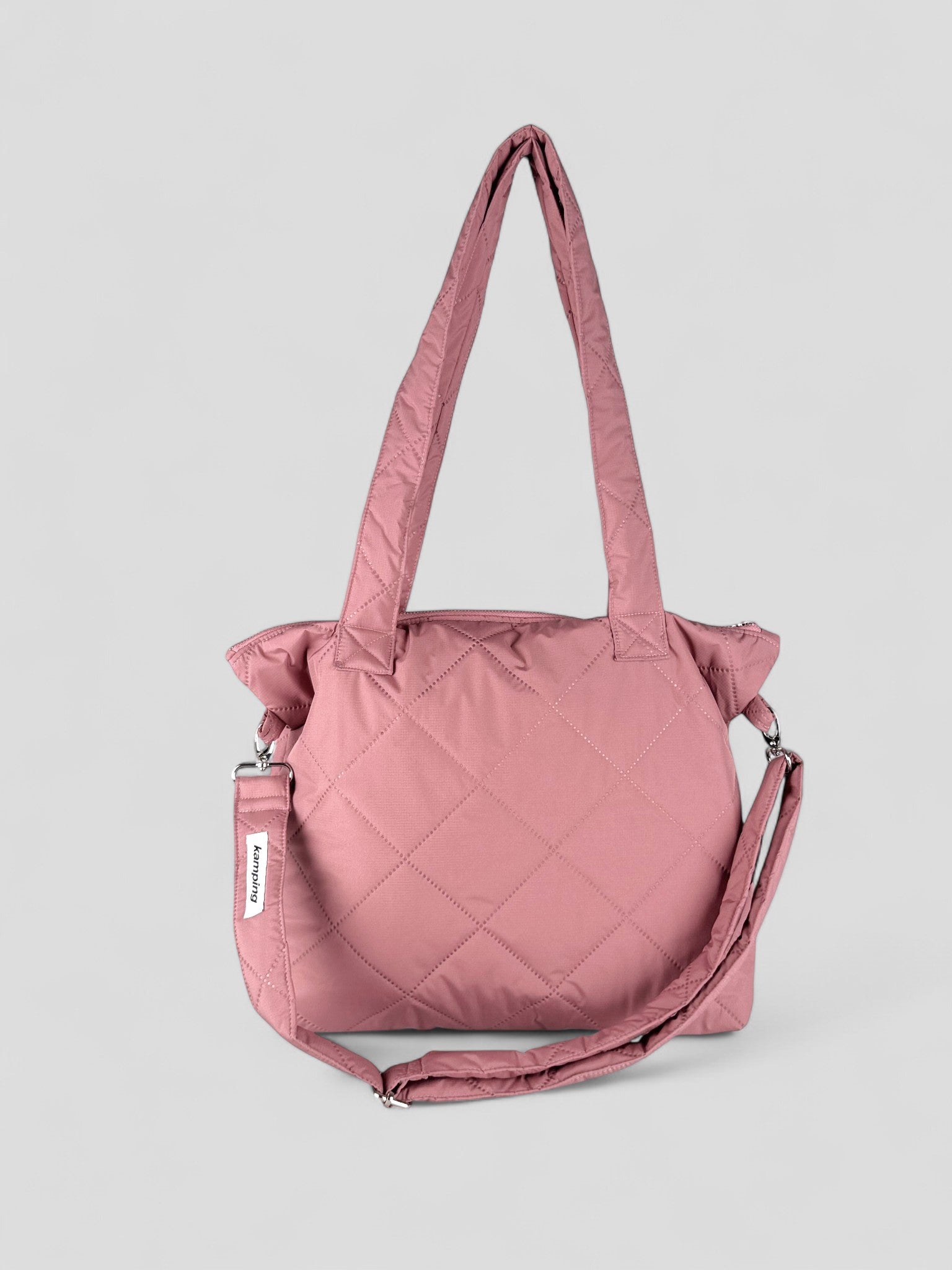 Kamping Studios Everyday-Stepptasche, Pink-Rose, Produktfoto mit Schultergurt, Vorderseite