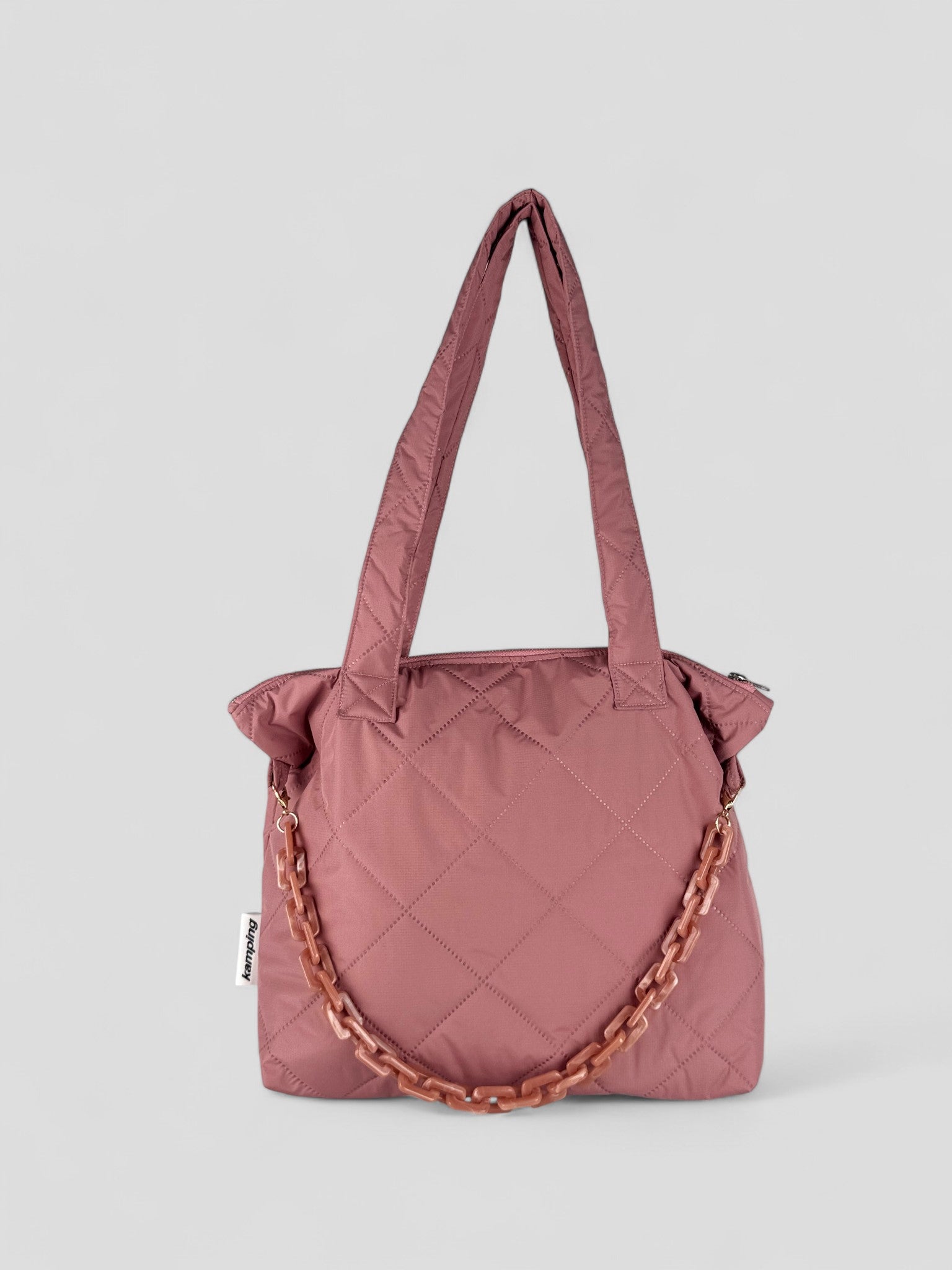 Kamping Studios Everyday-Stepptasche, Pink-Rose, Produktfoto, Vorderseite mit Kette