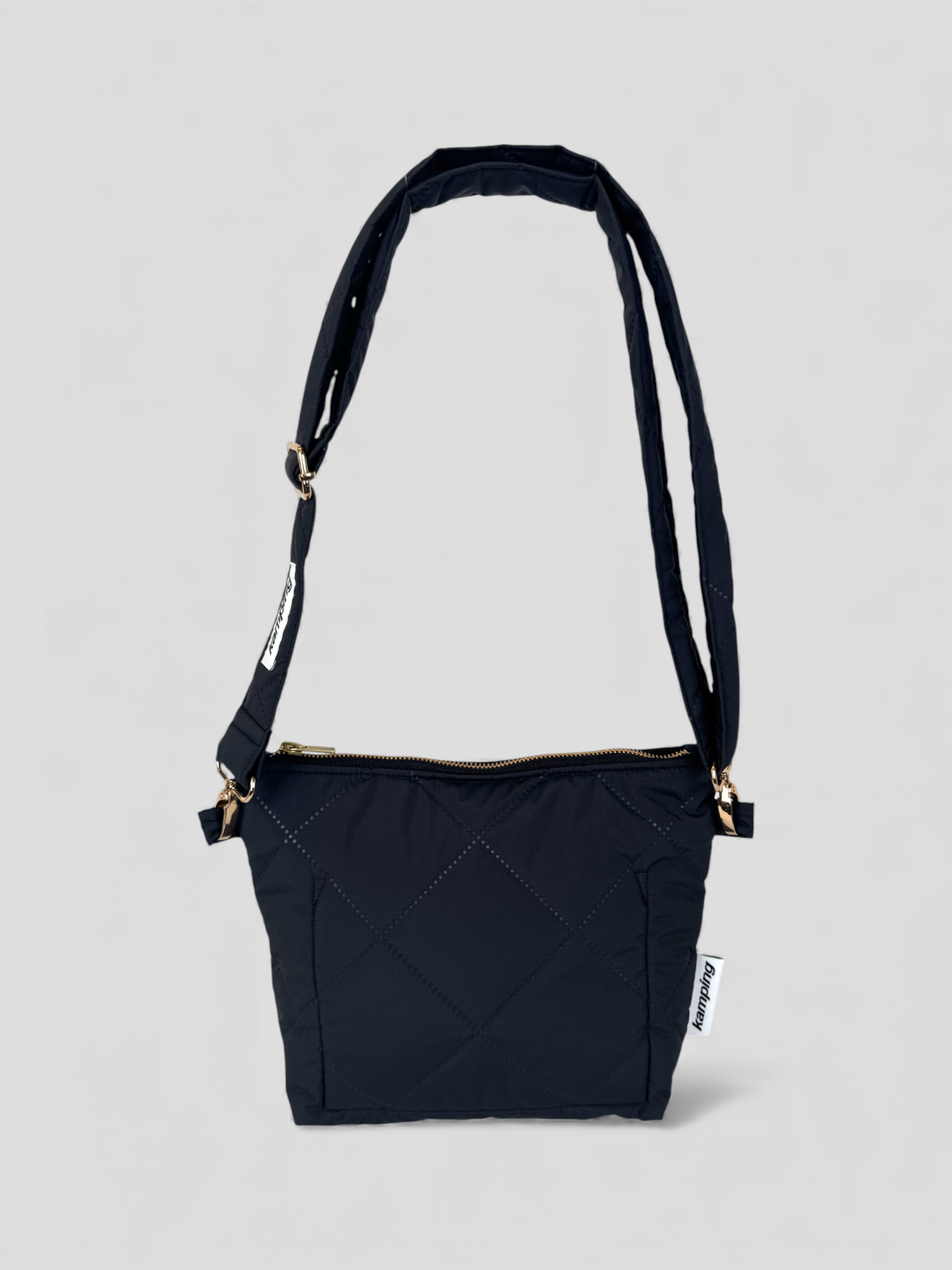 City-Kamp Gesteppte Bauchtasche - Schwarz-Anthrazit