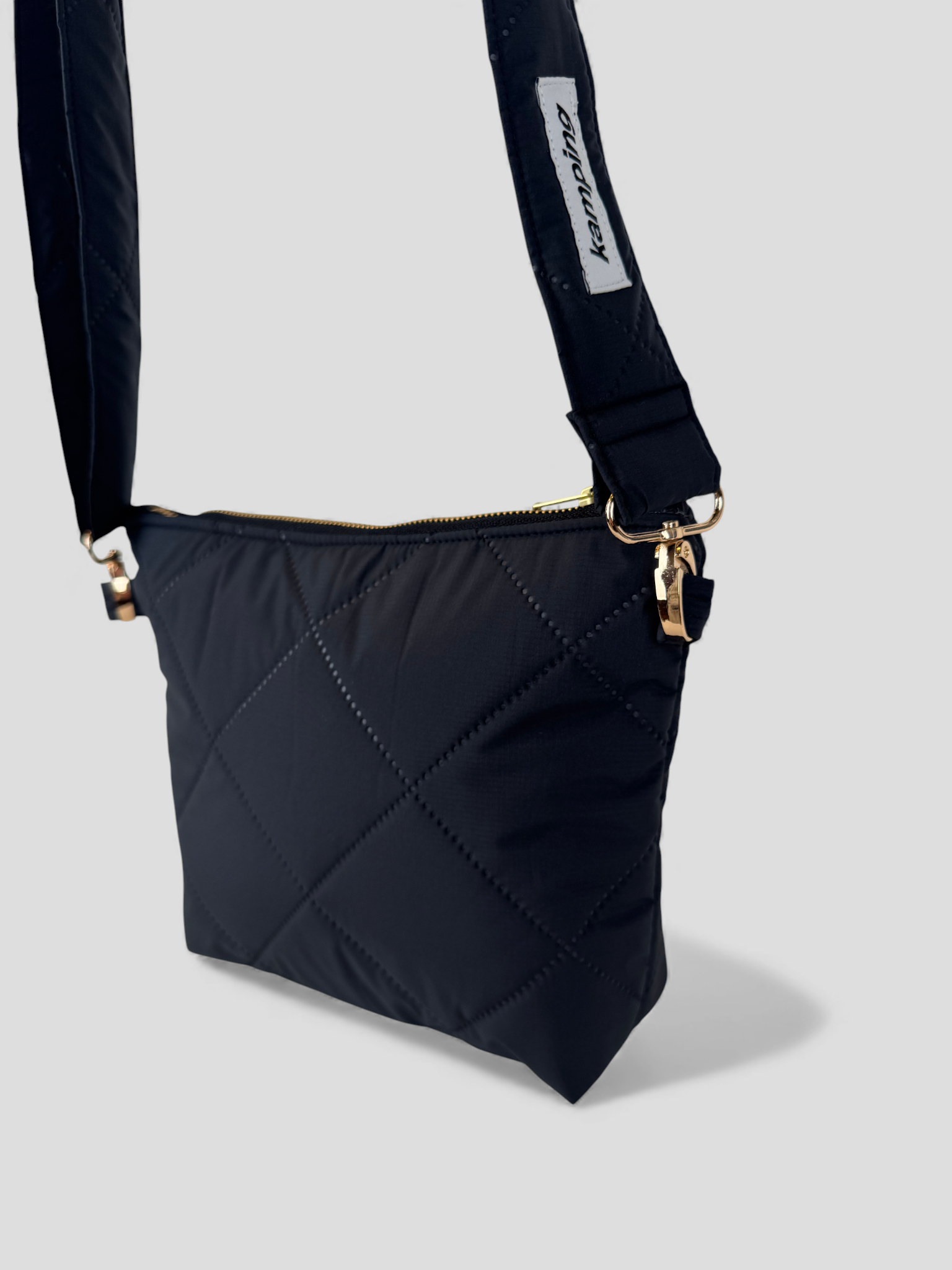 City-Kamp Gesteppte Bauchtasche - Schwarz-Anthrazit