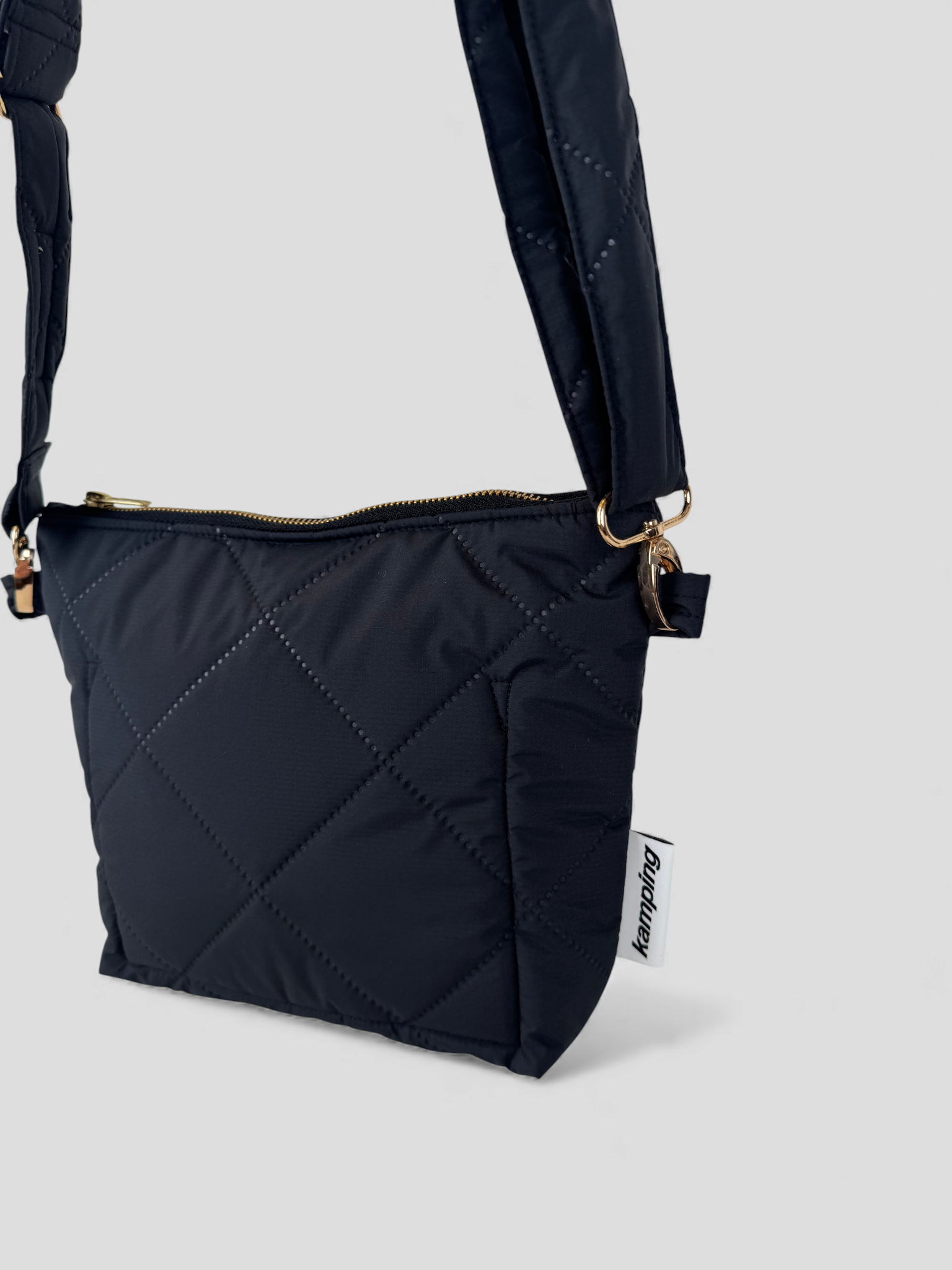 City-Kamp Gesteppte Bauchtasche - Schwarz-Anthrazit