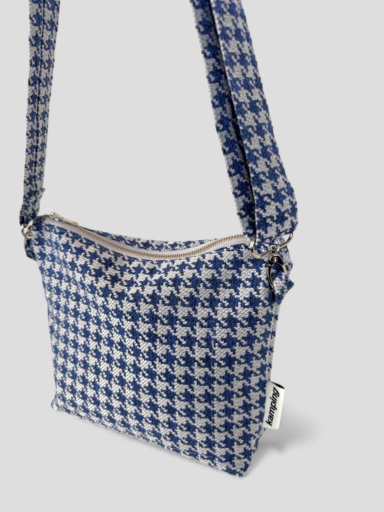 City-Kamp Bauchtasche - Hahnentritt Blau