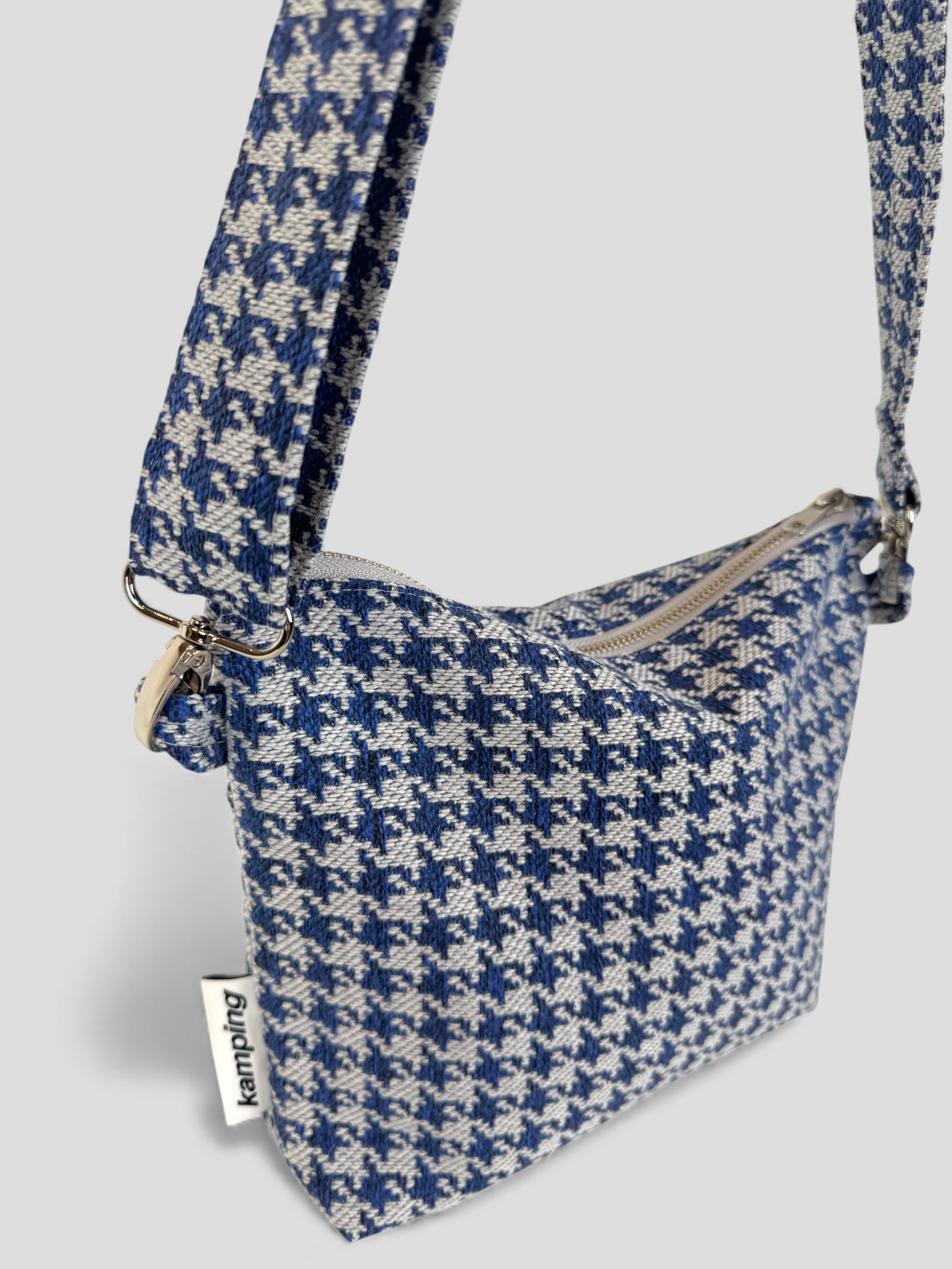 City-Kamp Bauchtasche - Hahnentritt Blau