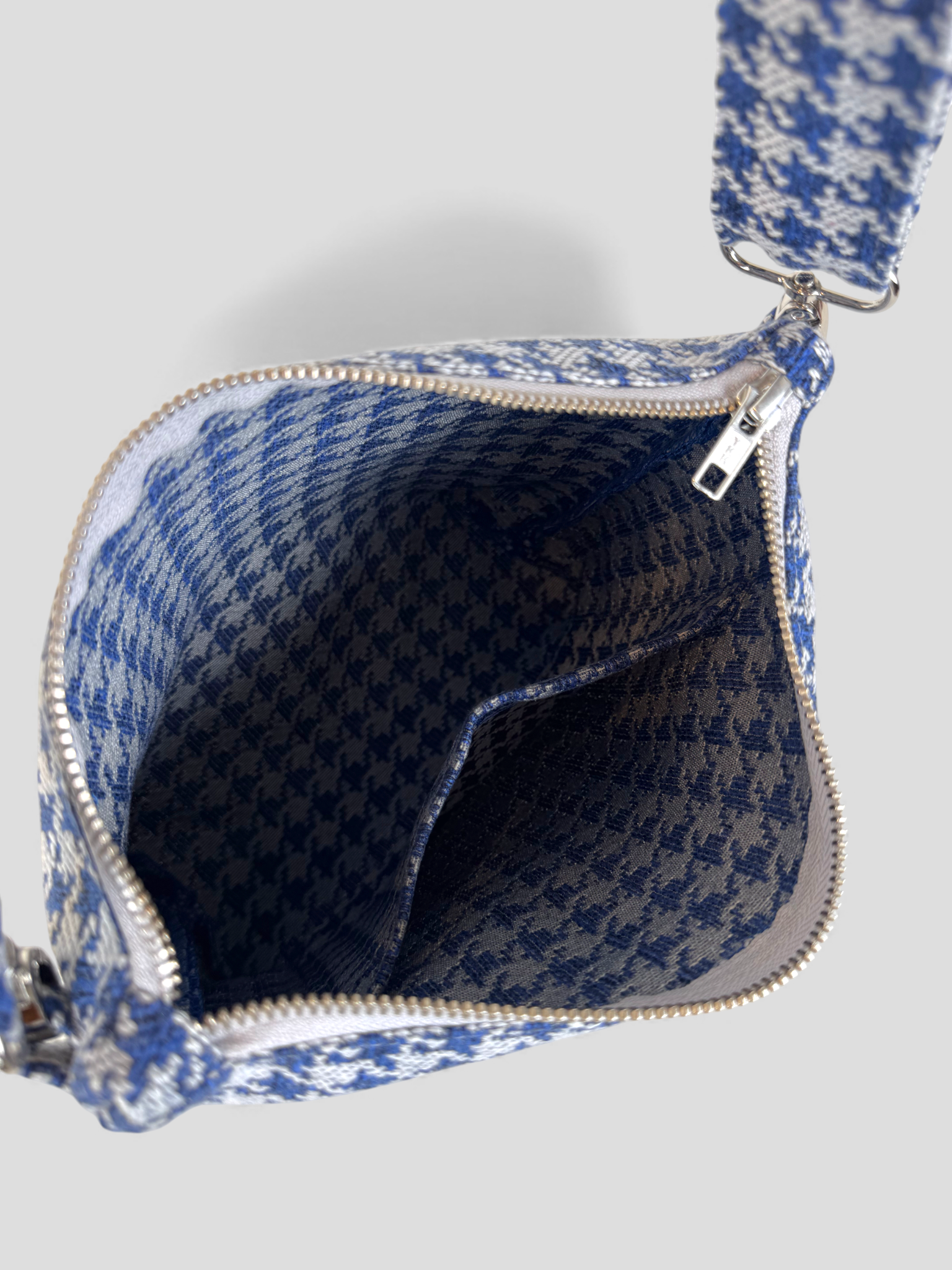 City-Kamp Bauchtasche - Hahnentritt Blau