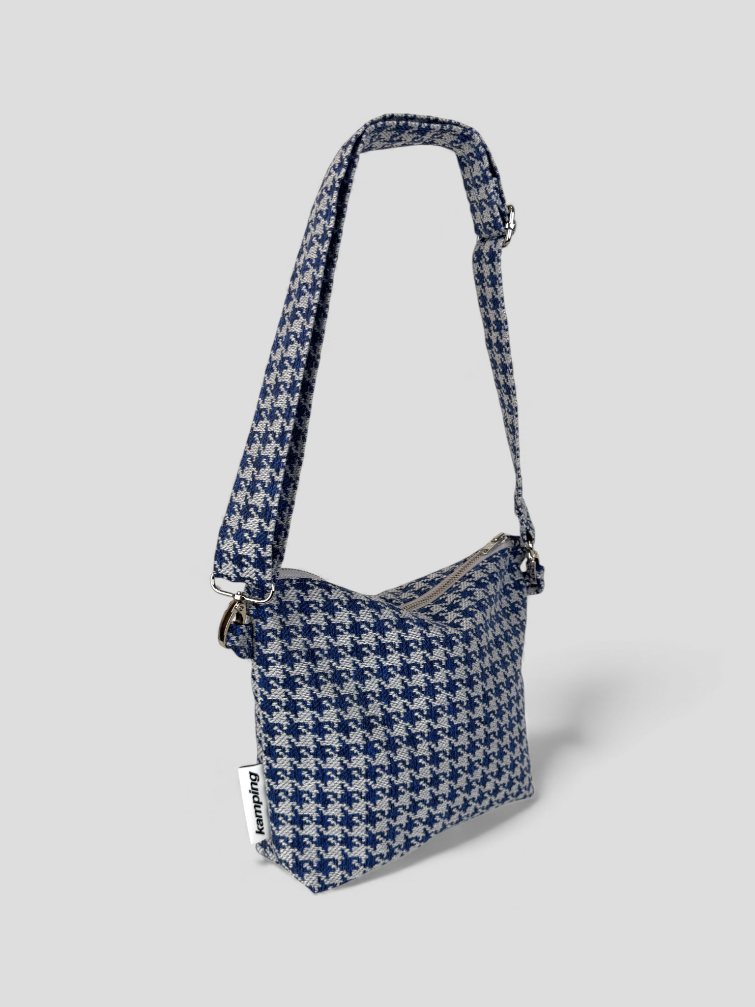 City-Kamp Bauchtasche - Hahnentritt Blau