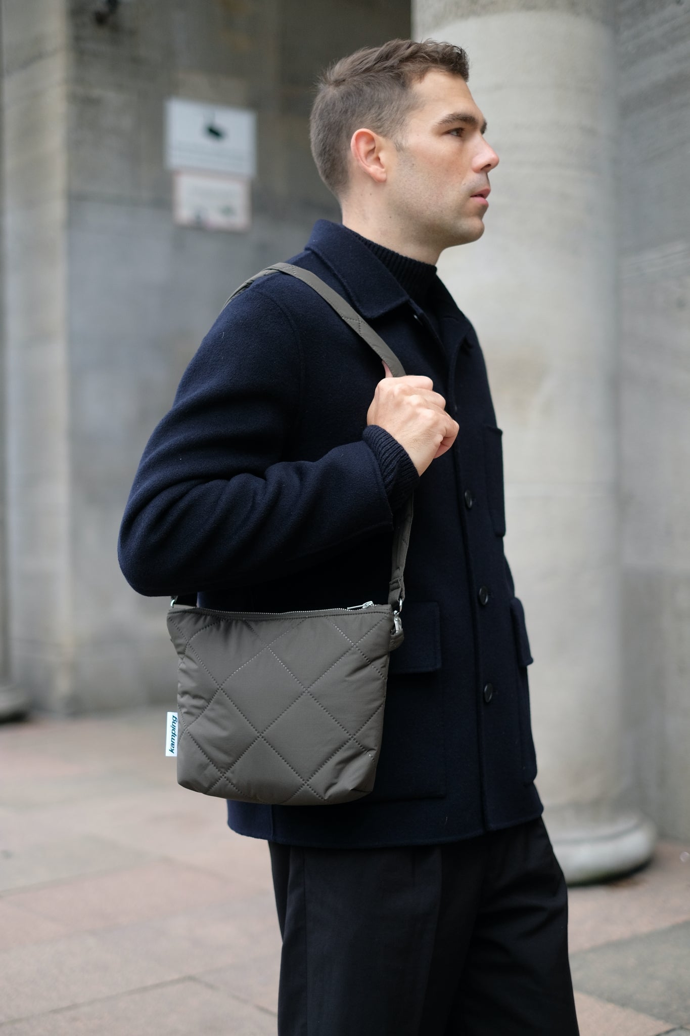 City-Kamp Gesteppte Bauchtasche - Olive Grün