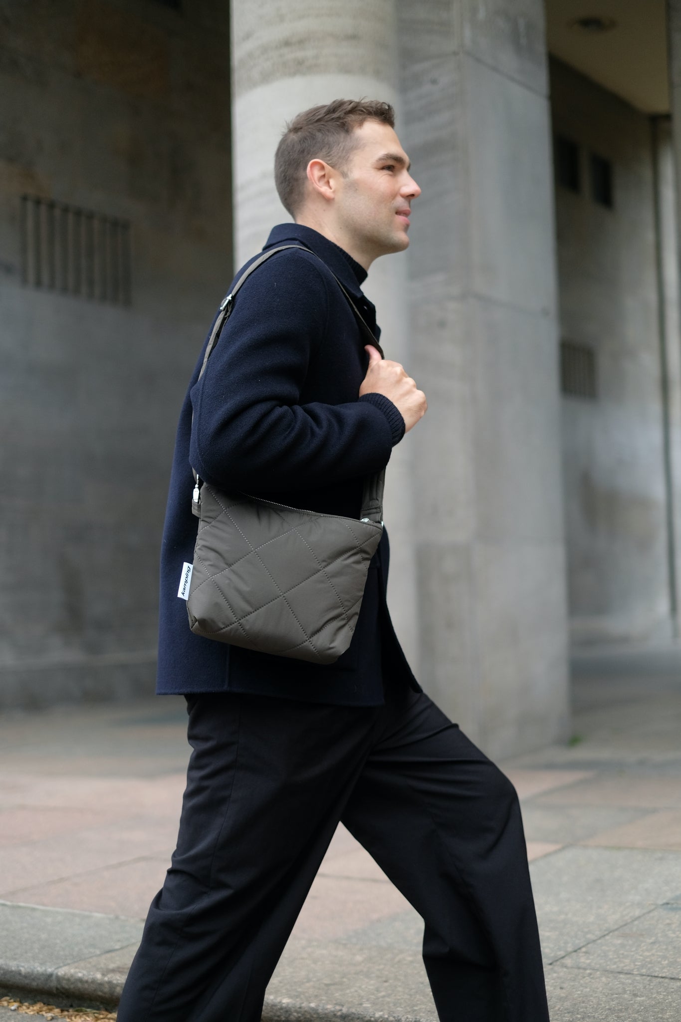 City-Kamp Bauchtasche - Hahnentritt Blau