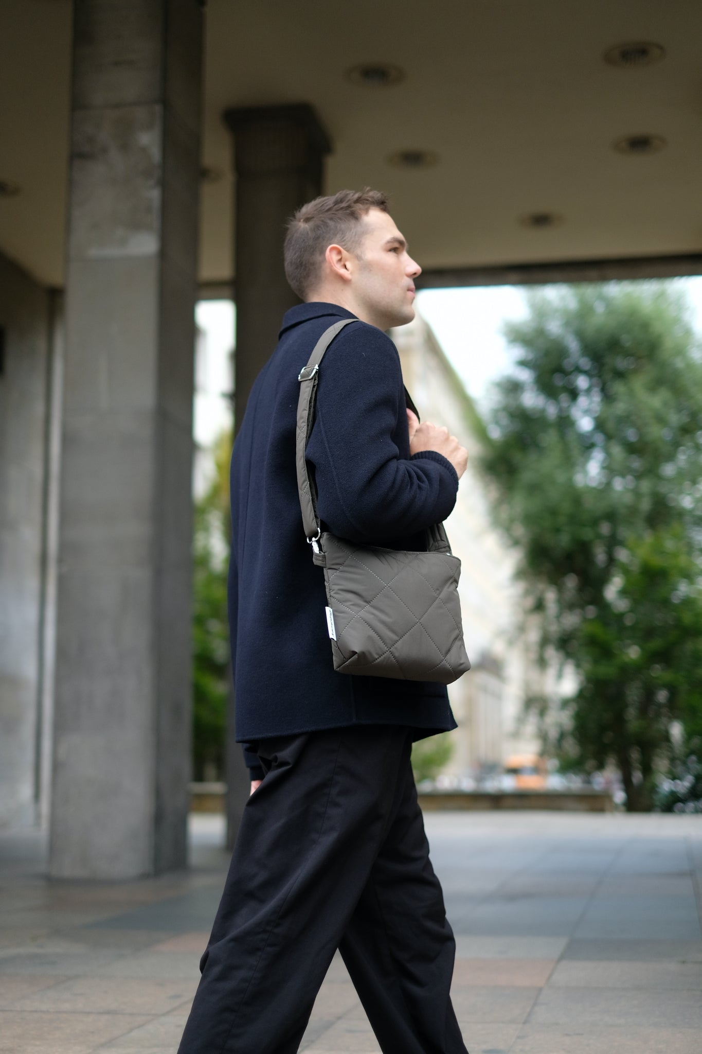 City-Kamp Gesteppte Bauchtasche - Olive Grün