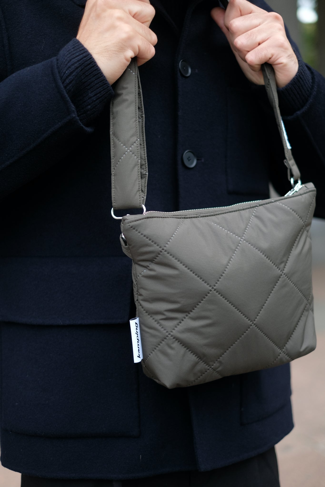 City-Kamp Gesteppte Bauchtasche - Olive Grün