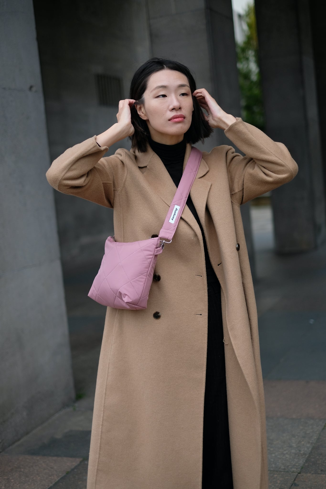 City-Kamp Gesteppte Bauchtasche - Pink-Berry