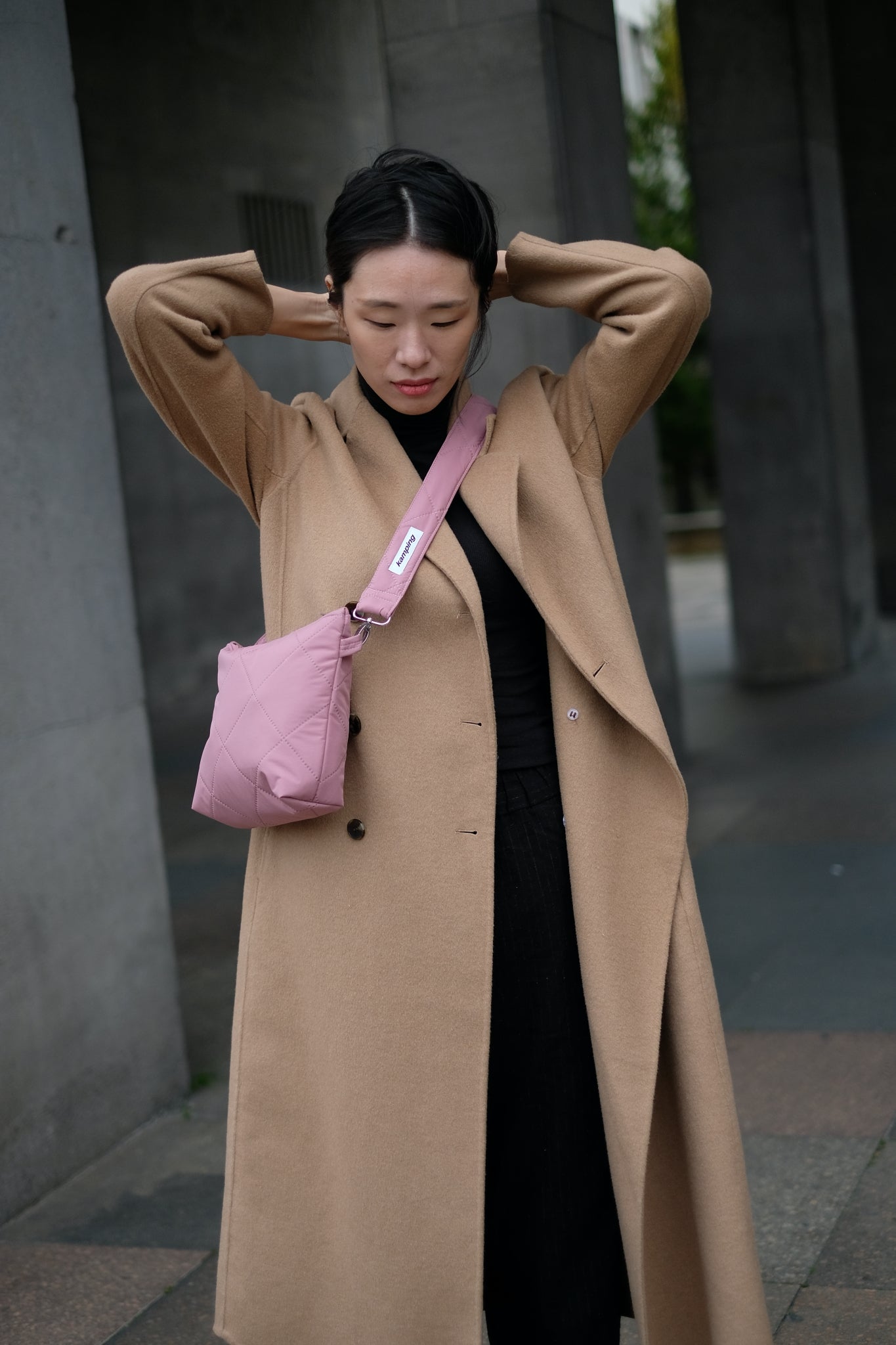 City-Kamp Bauchtasche - Hahnentritt Blau