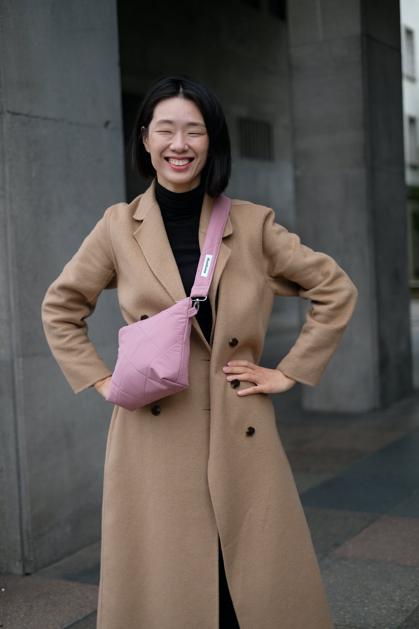 City-Kamp Gesteppte Bauchtasche - Pink-Berry