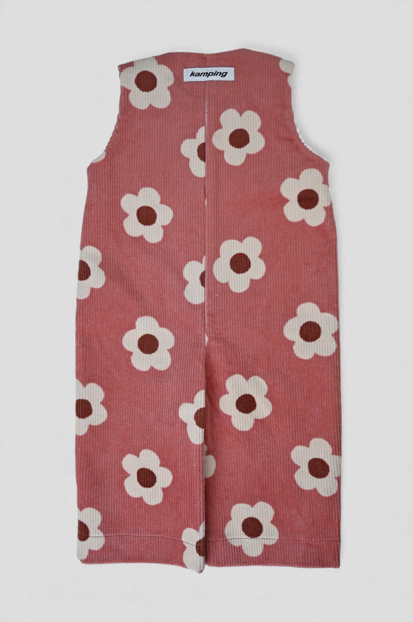 Baby Overall und Strampler mit rosa Blumen Produktfoto, Rueckseite