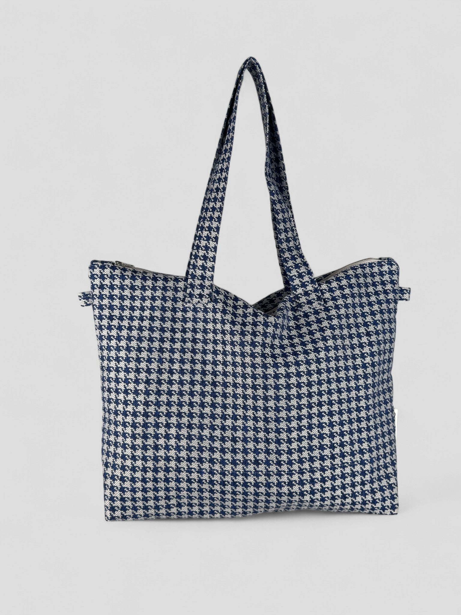 Kamping Studios Shopper blau-kariert, Produktfoto Rueckseite