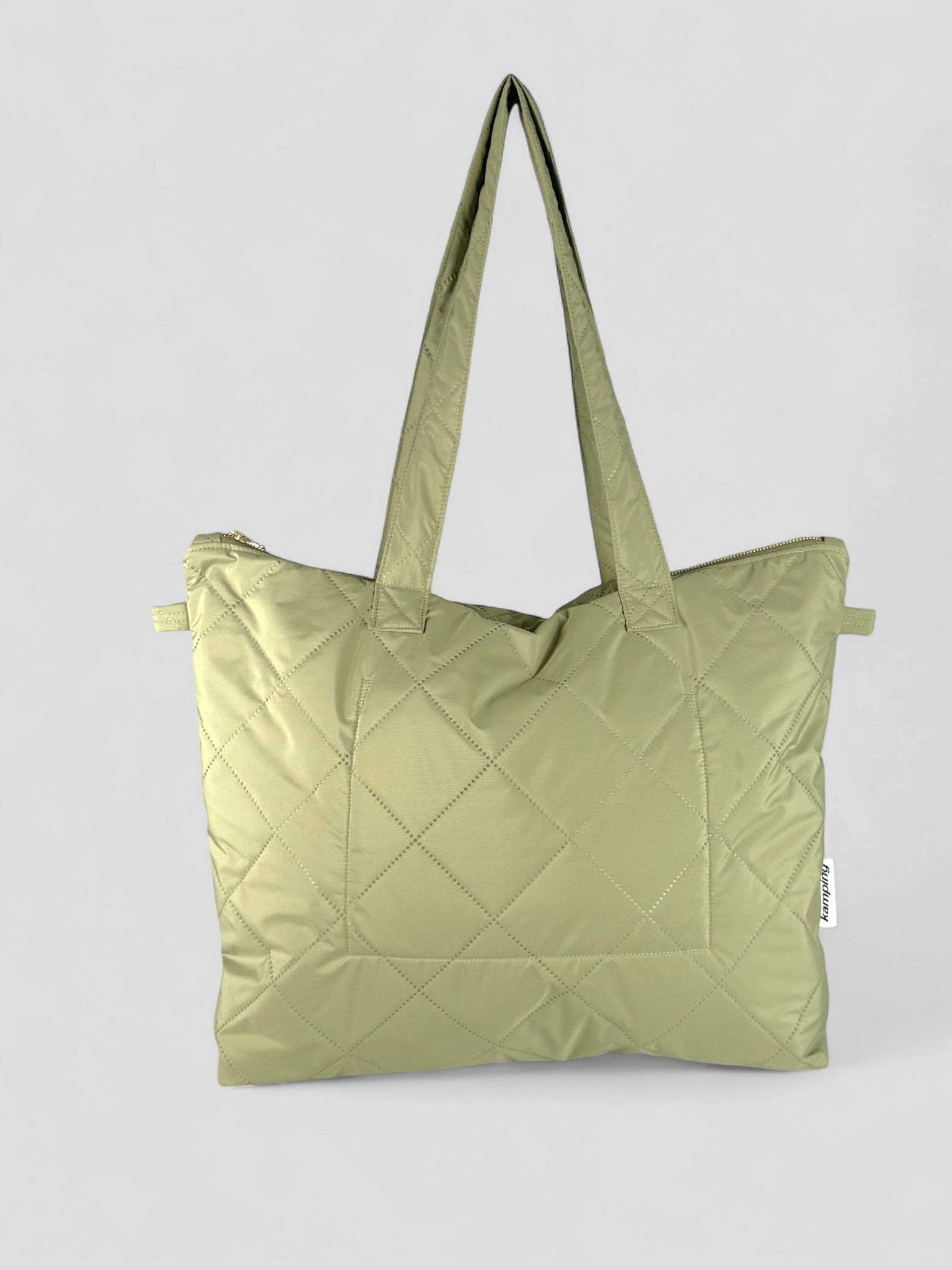 Kamping Studios Shopper Stepptasche  in Matcha-Gruen, Produktfoto, Rückseite