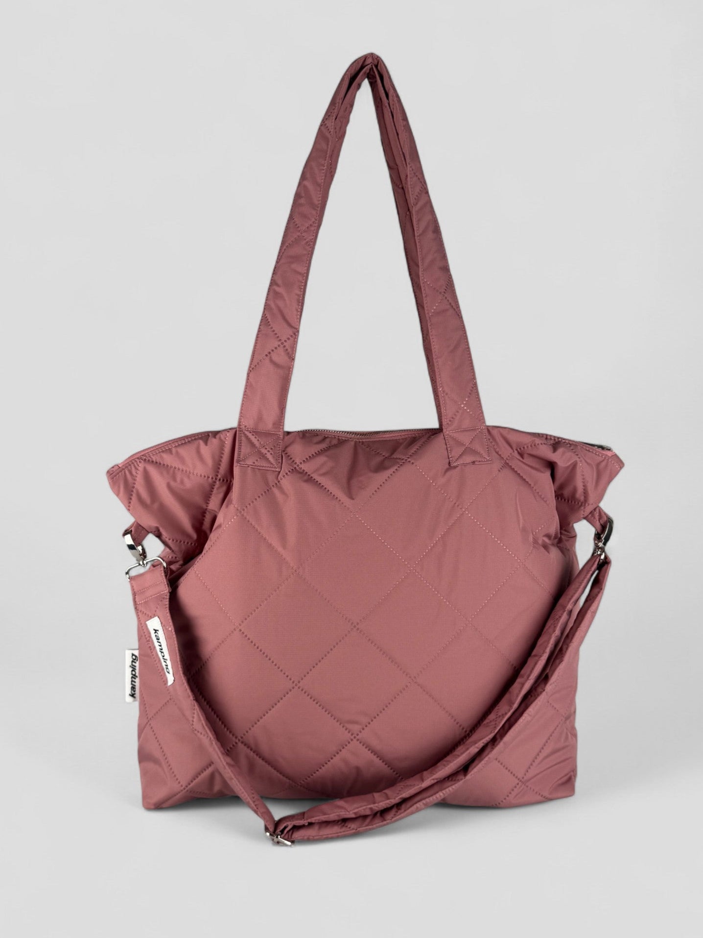 Kamping Studios Shopper rose-pink, Produktfoto mit Schultergurt, Vorderansicht