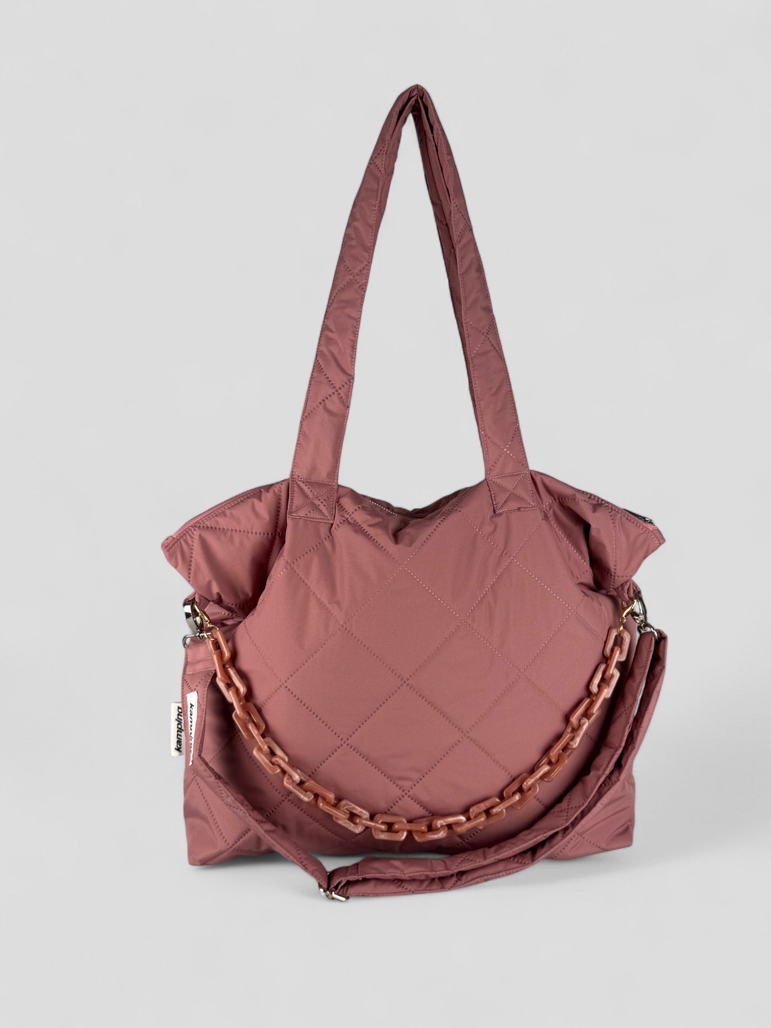 Kamping Studios Shopper rose-pink, Produktfoto, Vorderansicht mit Kette