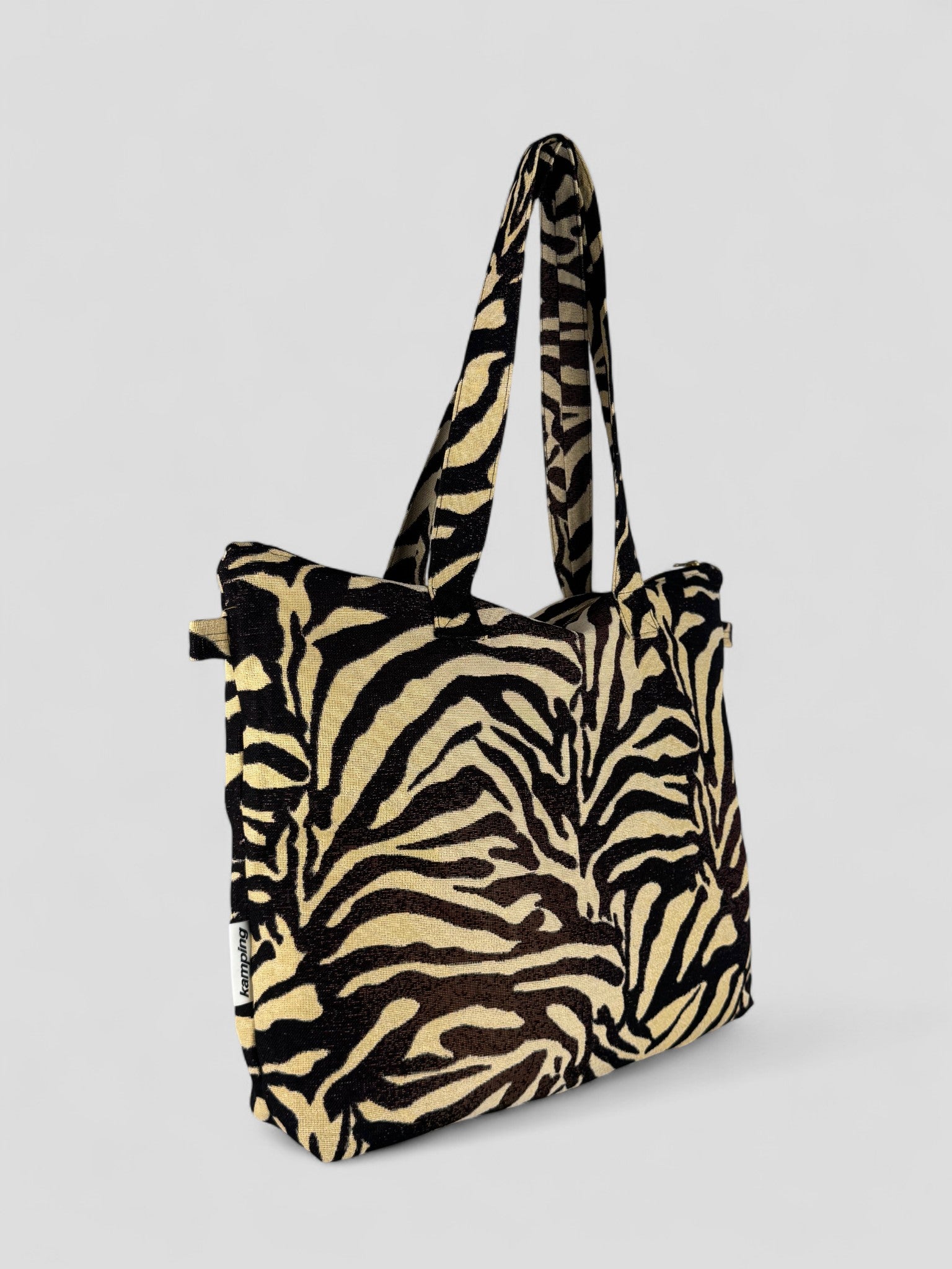 Kamping Studios Shopper zebra-muster, Produktfoto, Seitenansicht