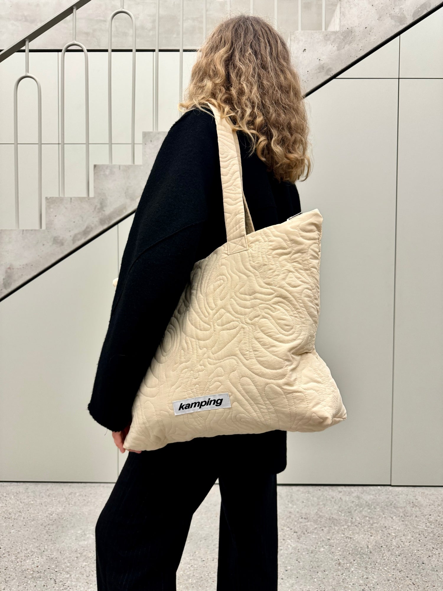 Shopper - Beige Swirl