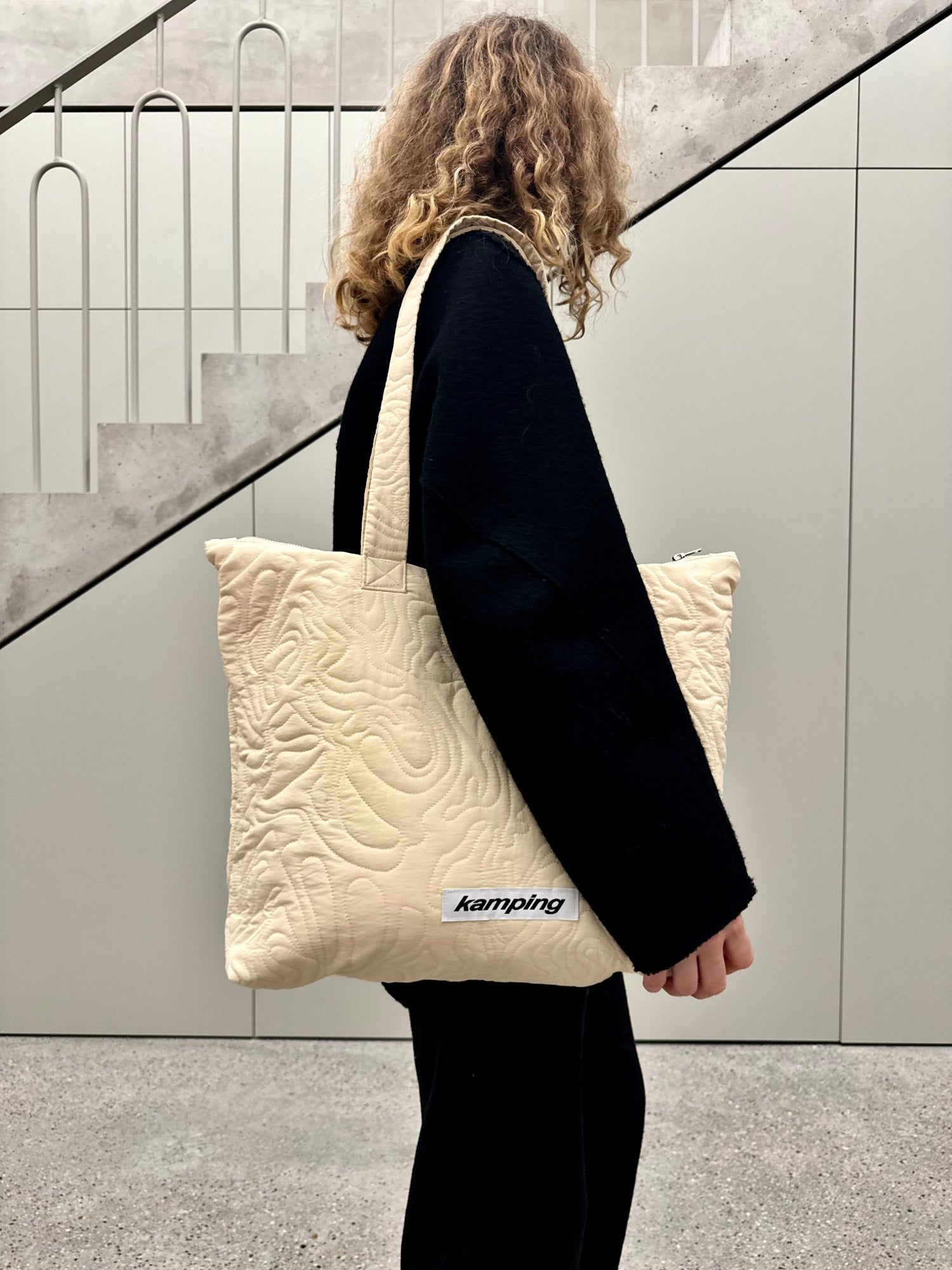 Shopper - Beige Swirl