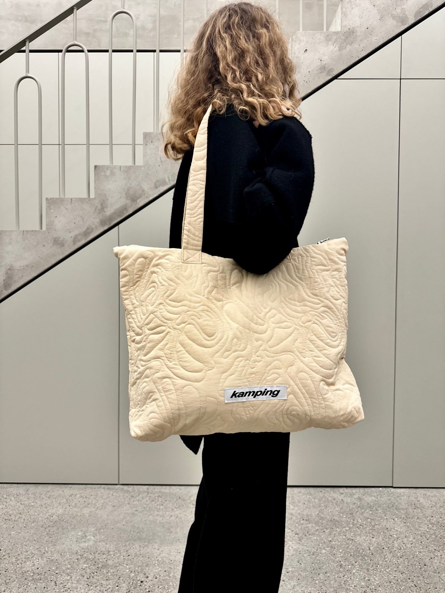 Shopper - Beige Swirl